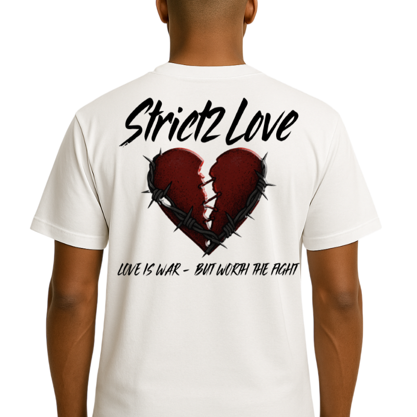WHITE S2L BROKEN HEART T-SHIRT