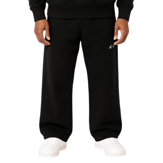 BLACK S2L BASIC OPEN LEG JOGGER